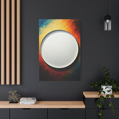 Celestial White Orb Modern Abstract Wall Art & Canvas Prints