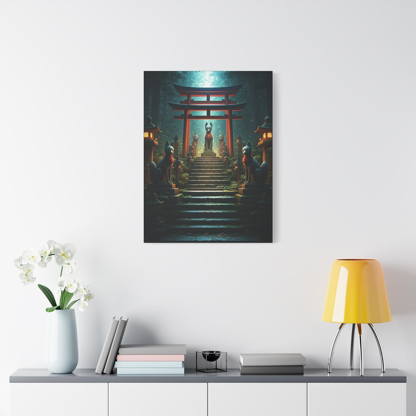 Fox Shrine Guardians Wall Art & Canvas Prints