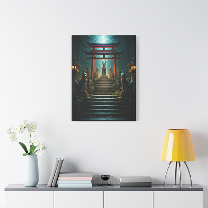 Fox Shrine Guardians Wall Art & Canvas Prints