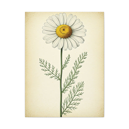 Chamomile Flower Herbal Illustration Wall Art & Canvas Prints