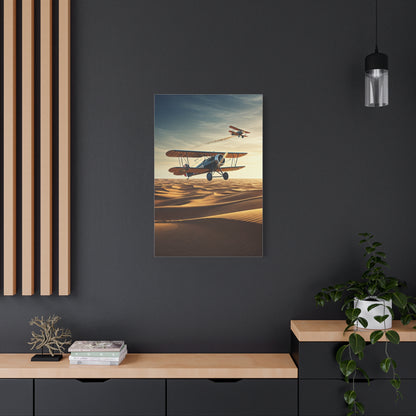 Desert Dawn Biplane Adventure Wall Art & Canvas Prints
