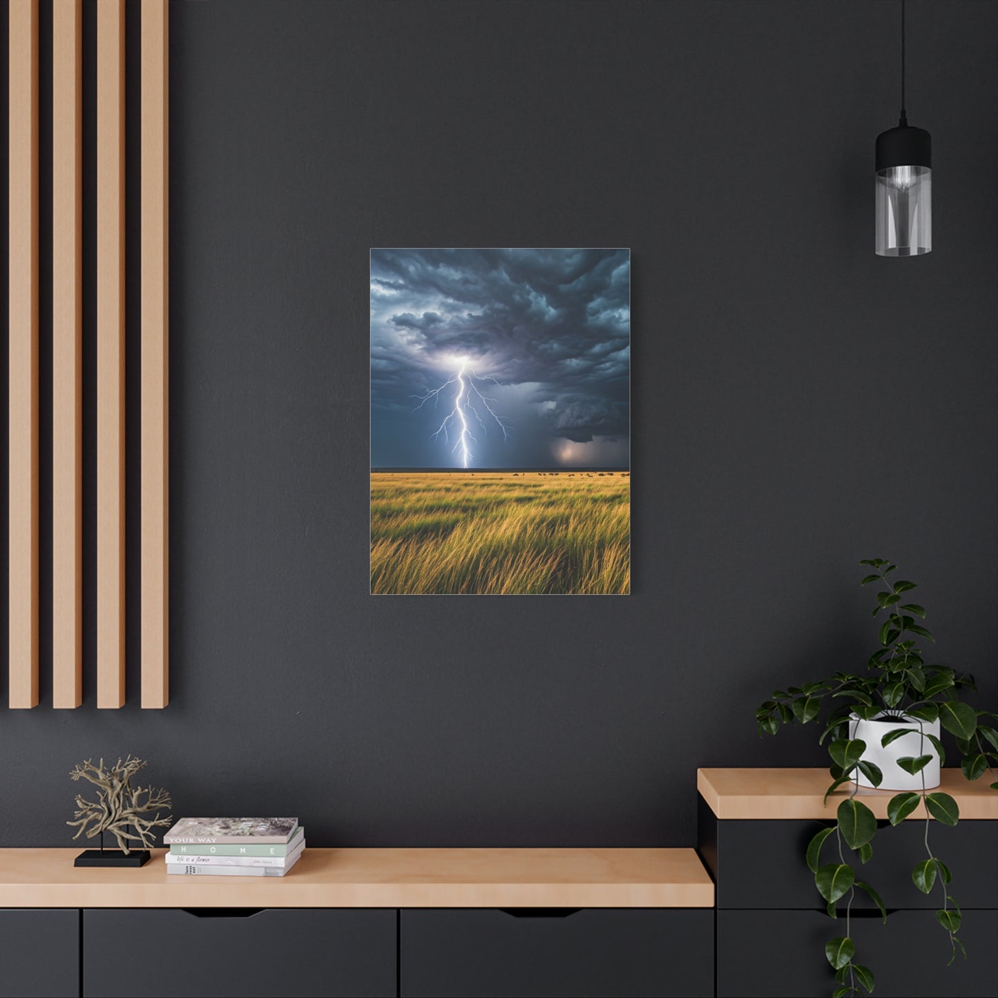 Lightning Storm Over Golden Plains Wall Art & Canvas Prints