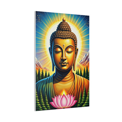 Radiant Buddha with Lotus Bloom Wall Art & Canvas Prints
