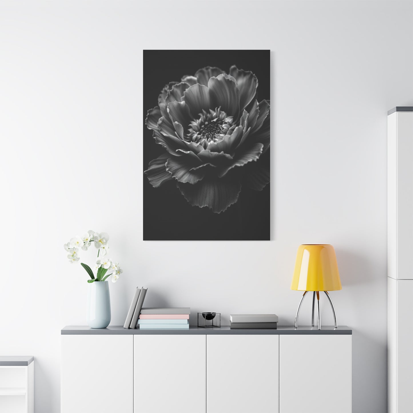 Layered Peony in Soft Shadow Wall Art & Canvas Prints