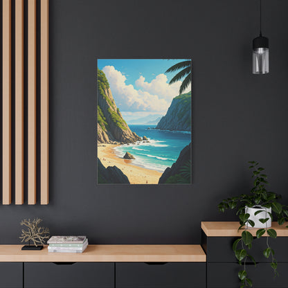Hidden Cove Cliffside Beach Wall Art & Canvas Prints