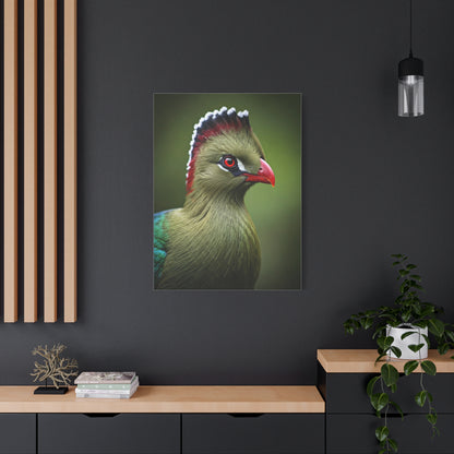 Emerald Crested Turaco Portrait Wall Art & Canvas Prints