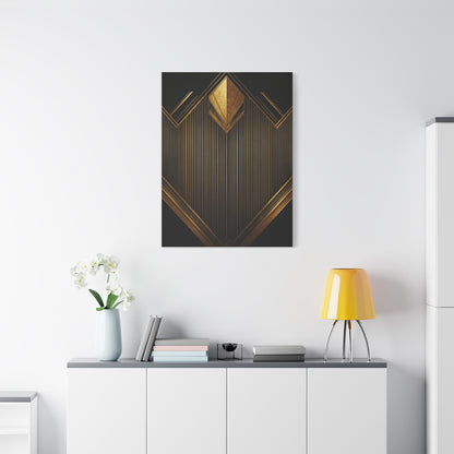 Golden Deco Crown Geometry Wall Art & Canvas Prints