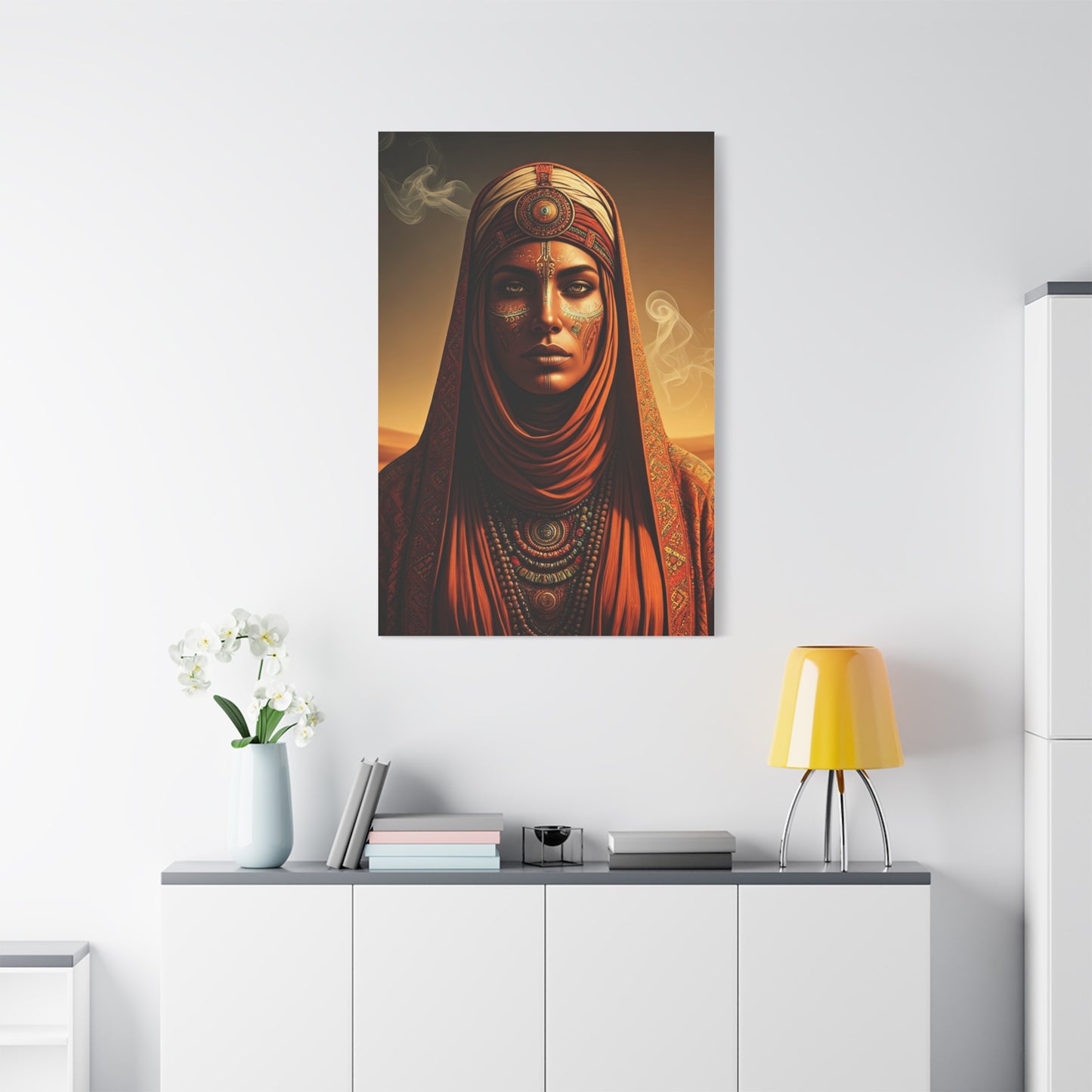 Desert Oracle with Sacred Symbols Wall Art & Canvas Prints