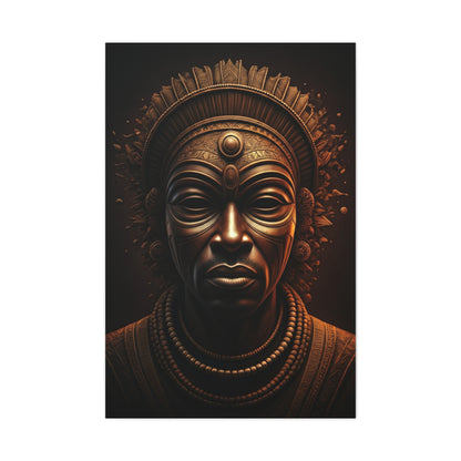 Golden Tribal Mask Legacy Wall Art & Canvas Prints