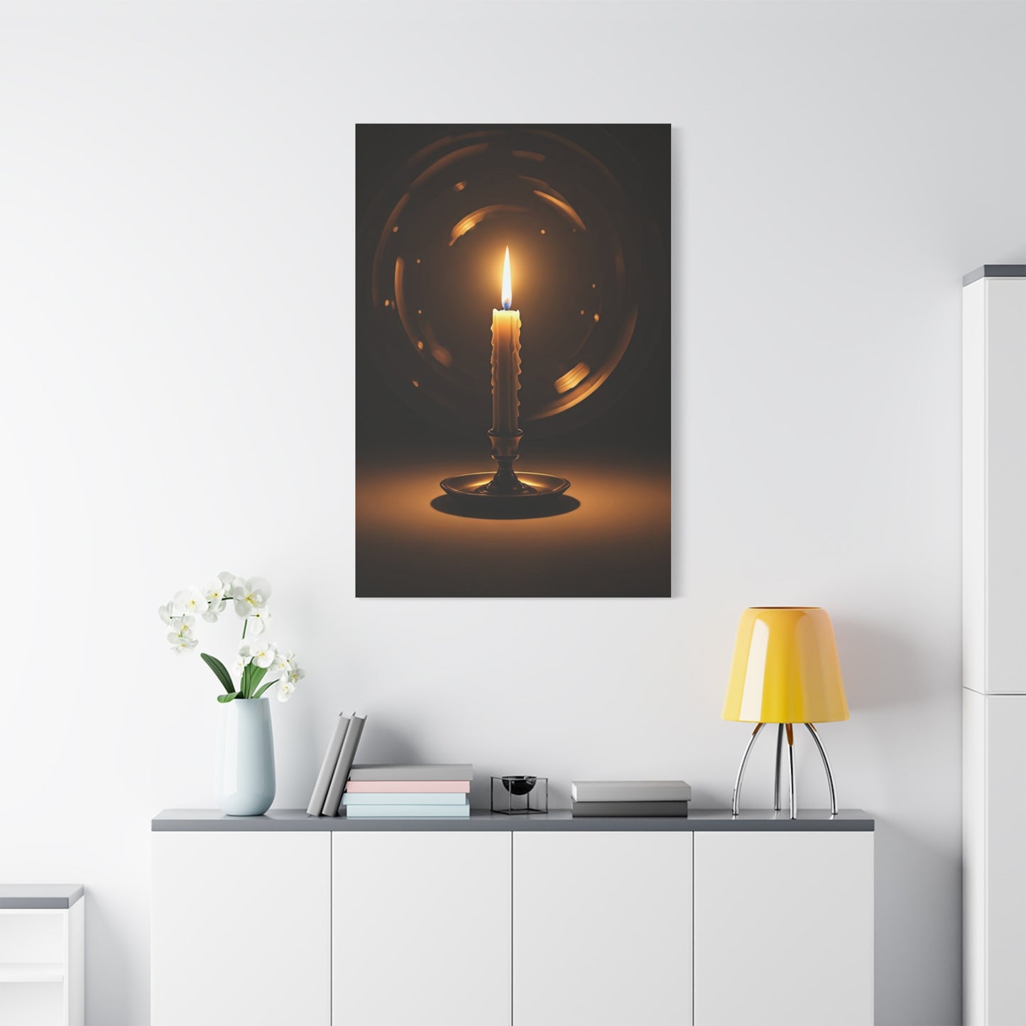 Candlelight Serenity Minimal Wall Art & Canvas Prints