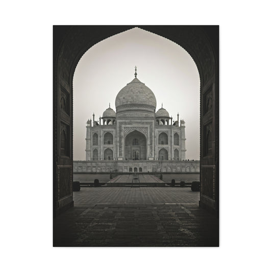 Taj Mahal Monochrome Elegance Wall Art & Canvas Print