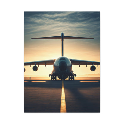 Golden Runway Departure Jet Wall Art & Canvas Prints