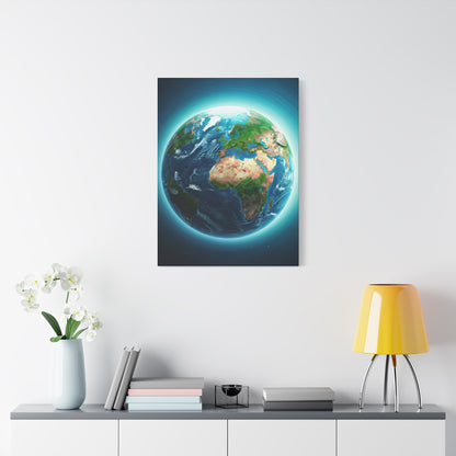 Glowing Earth from Space Wall Art & Canvas Prints