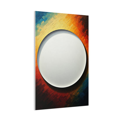 Celestial White Orb Modern Abstract Wall Art & Canvas Prints