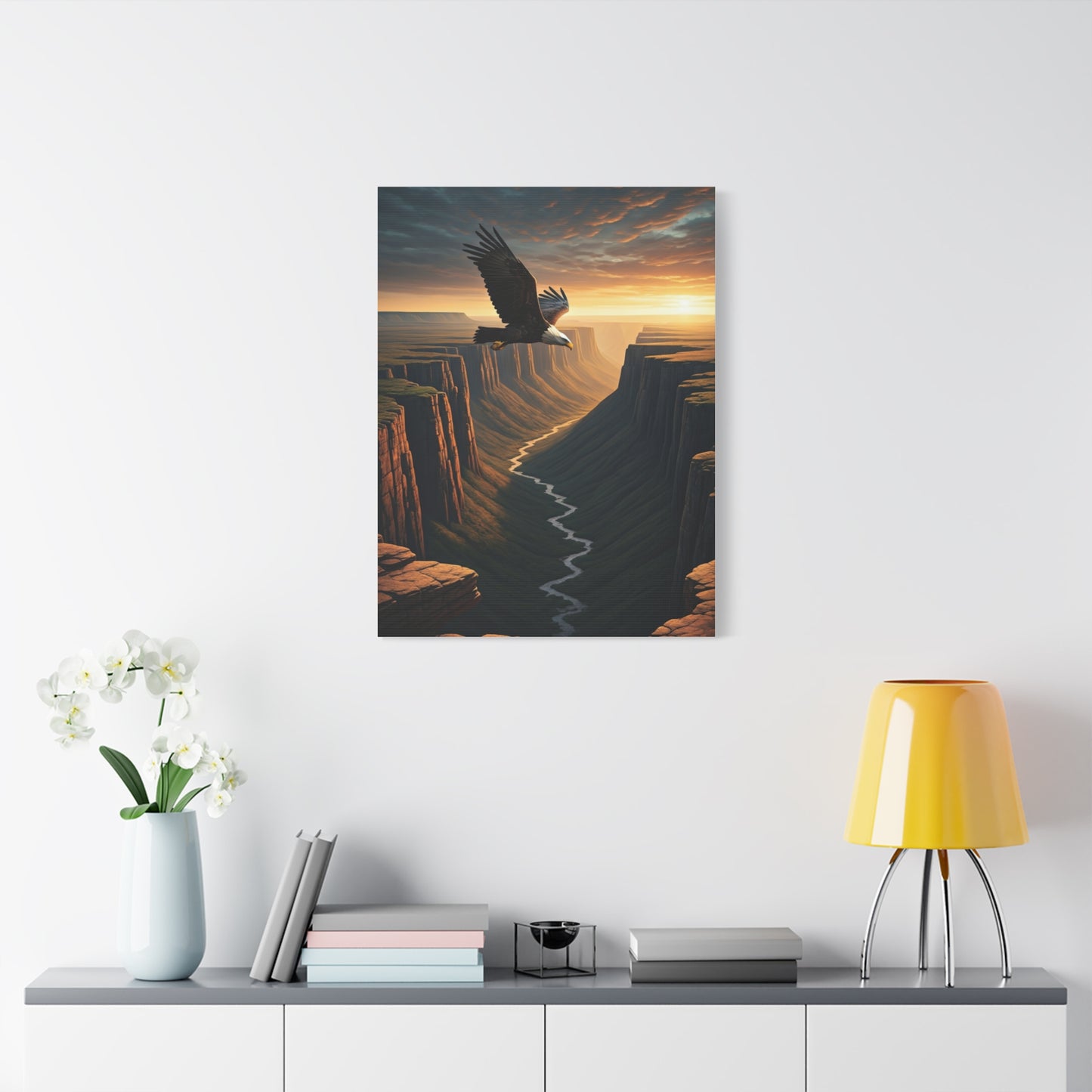 Eagle Over the Canyon Wall Art & Canvas Prints
