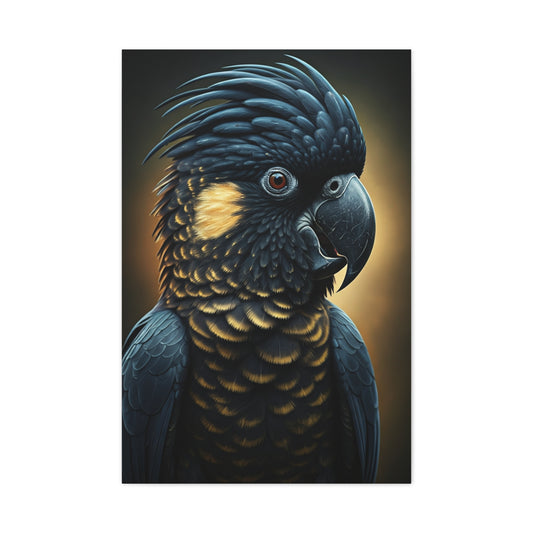 Majestic Black Cockatoo Portrait Wall Art & Canvas Prints