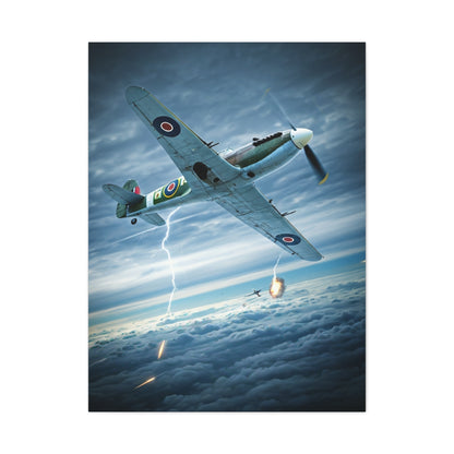 Lightning Strike Dogfight Fighter Wall Art & Canvas Prints
