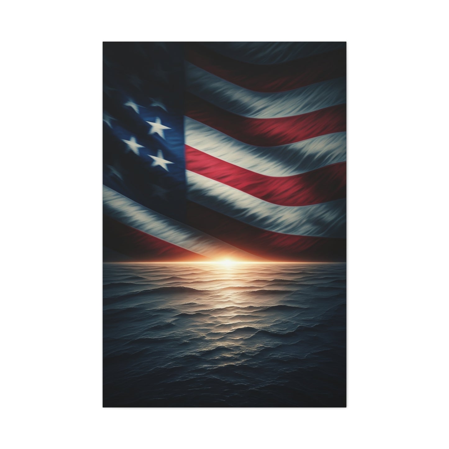Flag Reflections at Sunset Wall Art & Canvas Prints