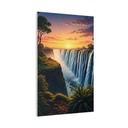 Waterfall at Golden Horizon Wall Art & Canvas Prints