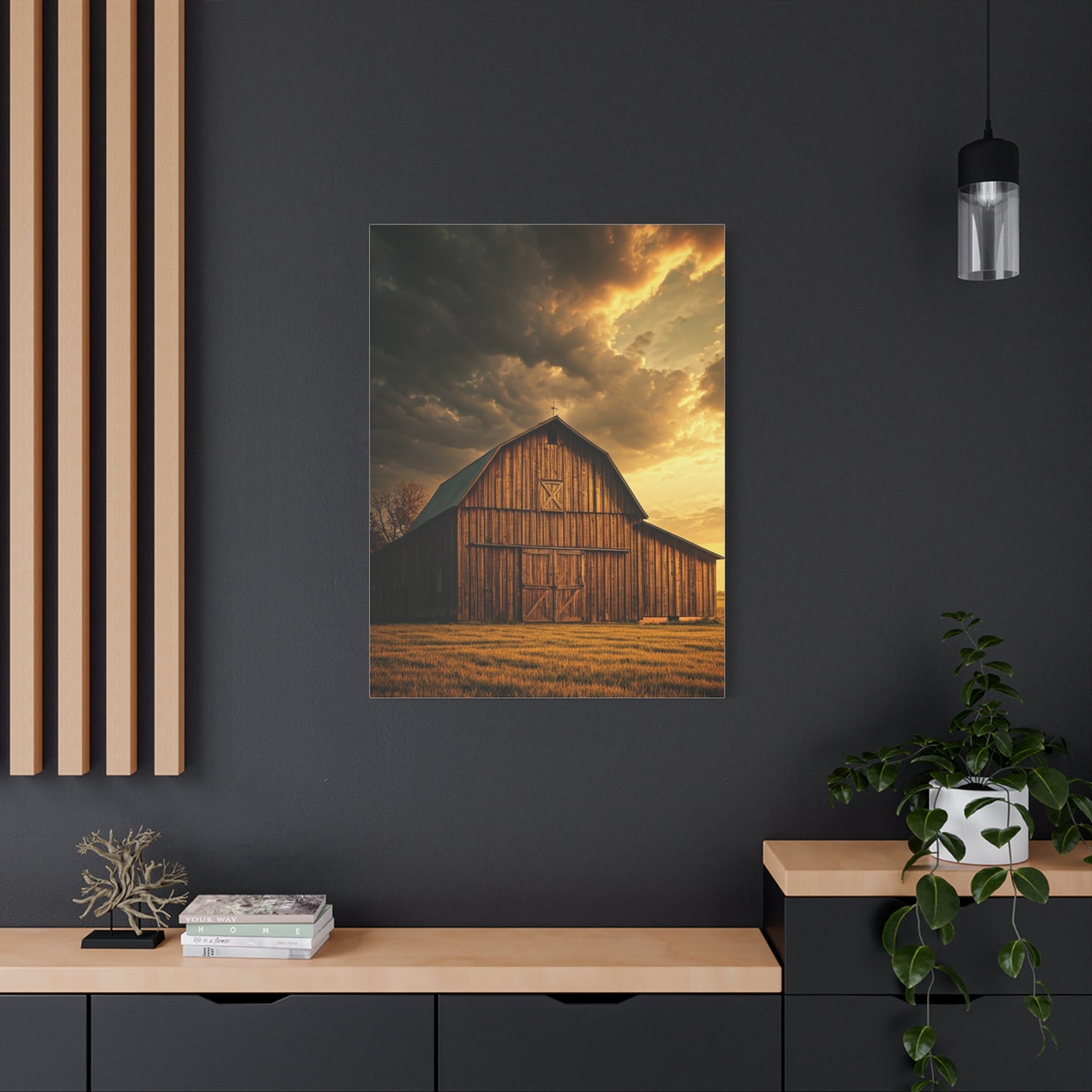 Barn Interior Wooden Floor Glow Wall Art & Canvas Prints