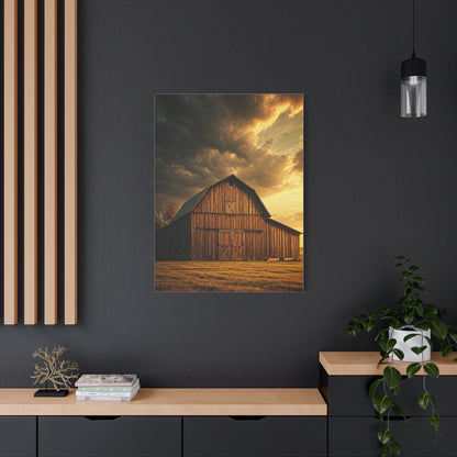Barn Interior Wooden Floor Glow Wall Art & Canvas Prints