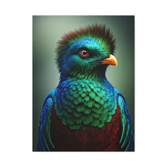 Iridescent Blue-Green Songbird Wall Art & Canvas Prints