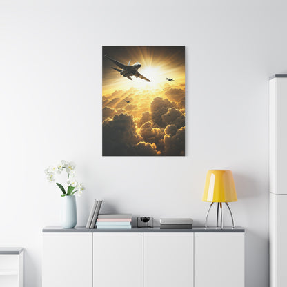 Golden Breakthrough Aerial Mission Wall Art & Canvas Prints
