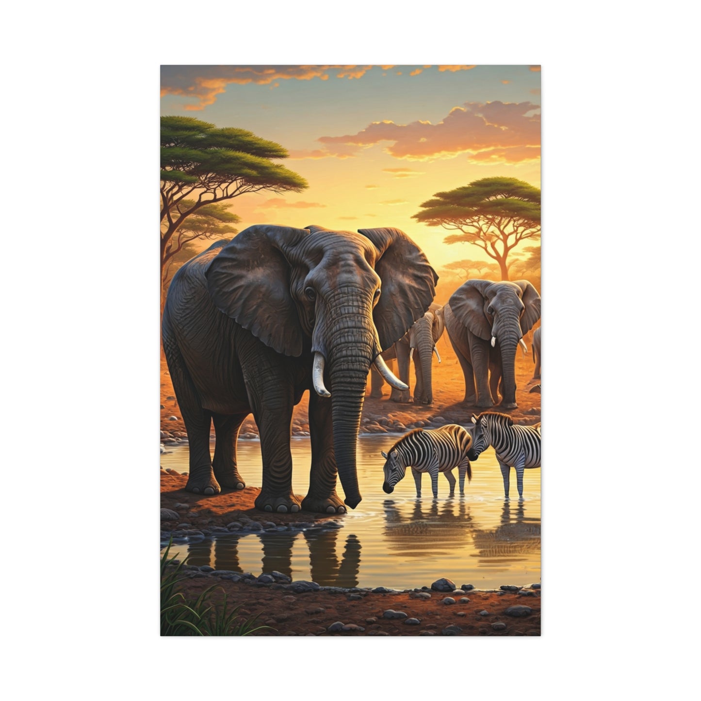Elephant Family Journey Wall Art & Canvas Prints