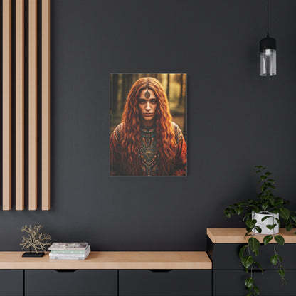 Forest Oracle with Copper Hair – Wall Art & Canvas Prints