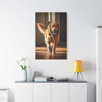 Golden Fetch Joy Wall Art & Canvas Print