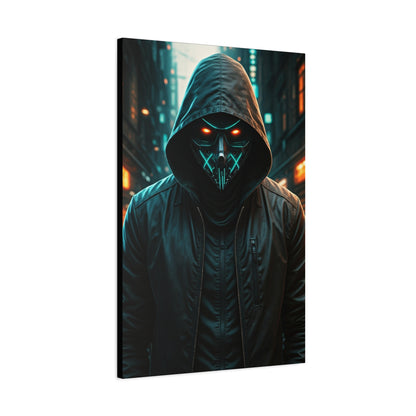 Neon Masked Vigilante Wall Art & Canvas Prints