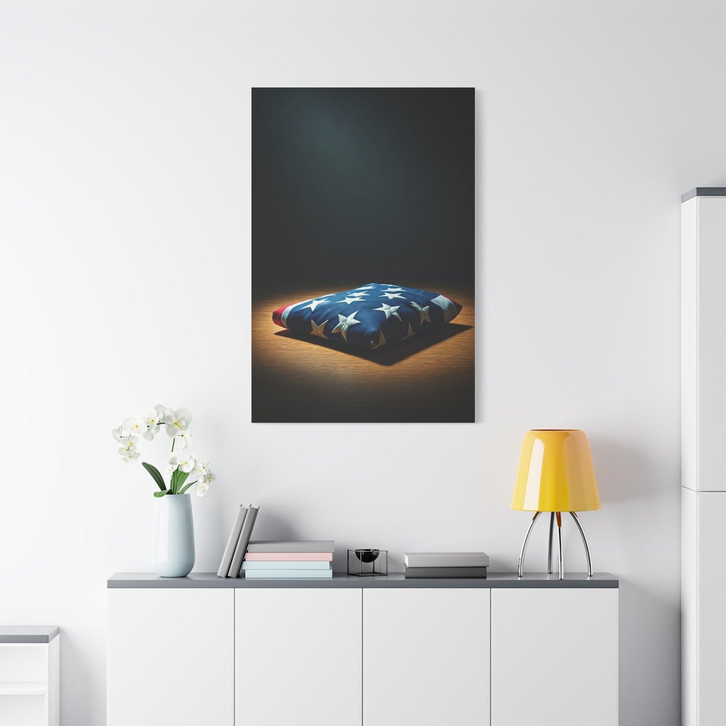 Folded Flag Memorial Honor Wall Art & Canvas Prints  .