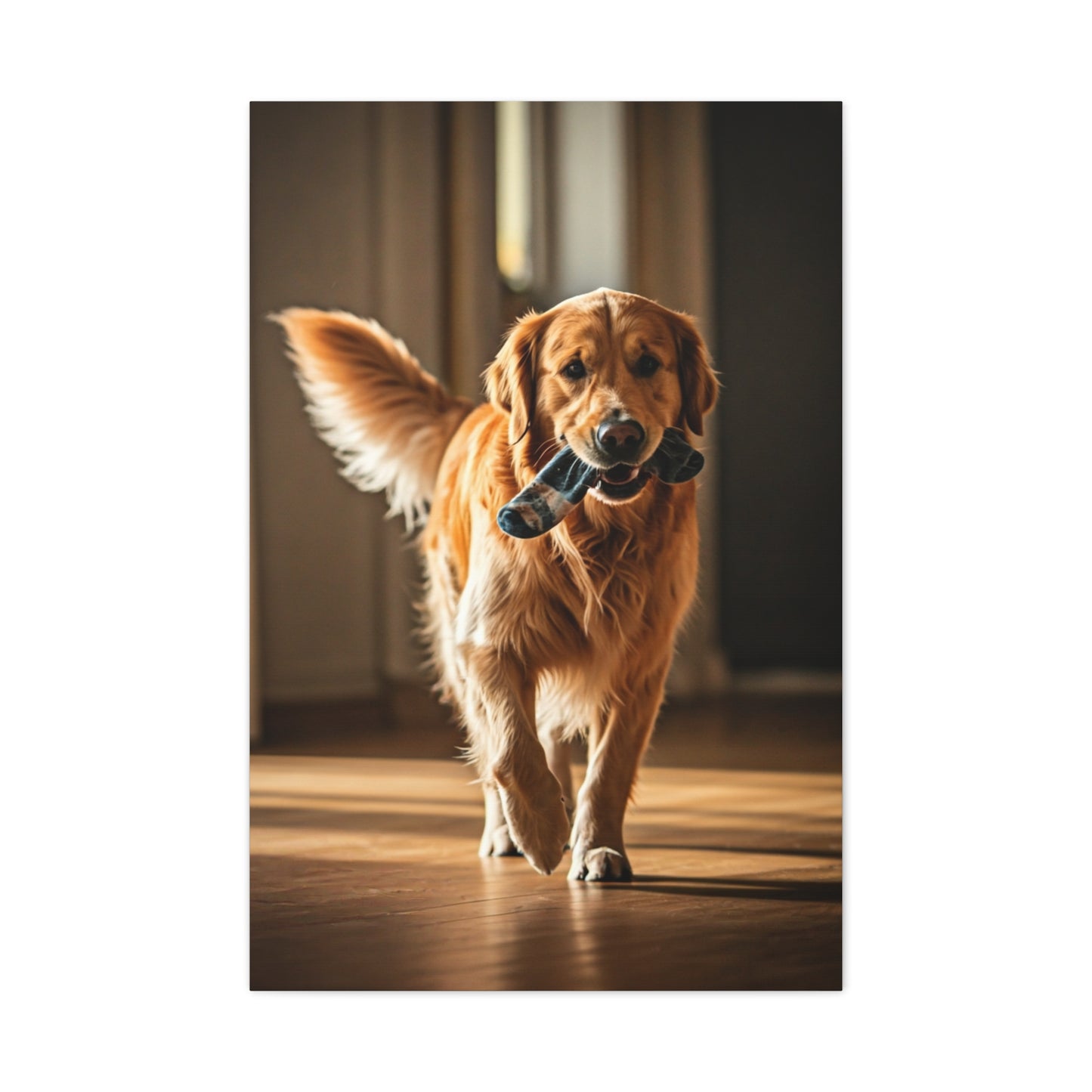 Golden Fetch Joy Wall Art & Canvas Print