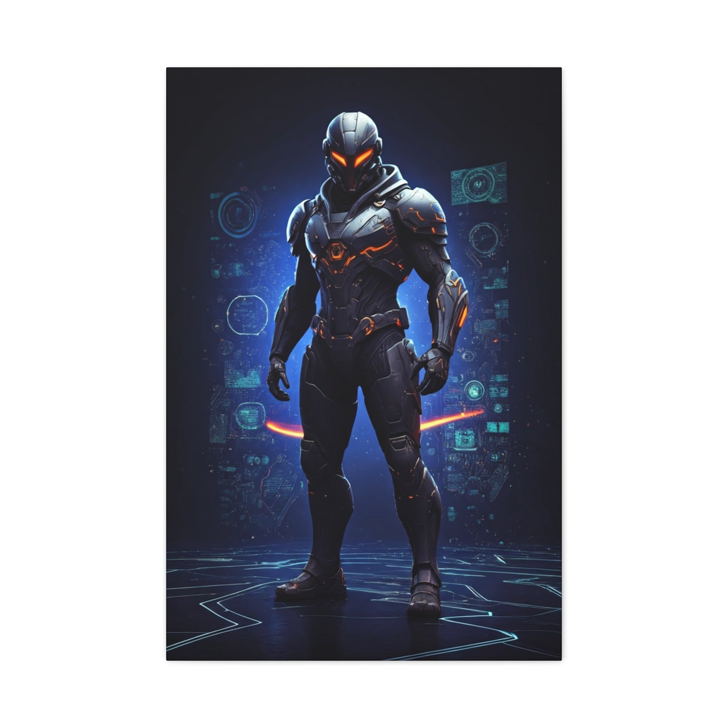 Futuristic Armored Sentinel Wall Art & Canvas Prints