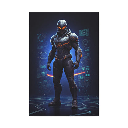 Futuristic Armored Sentinel Wall Art & Canvas Prints