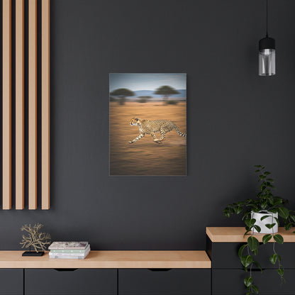 Cheetah Sprint Across the Desert Plains Wall Art & Canvas Prints