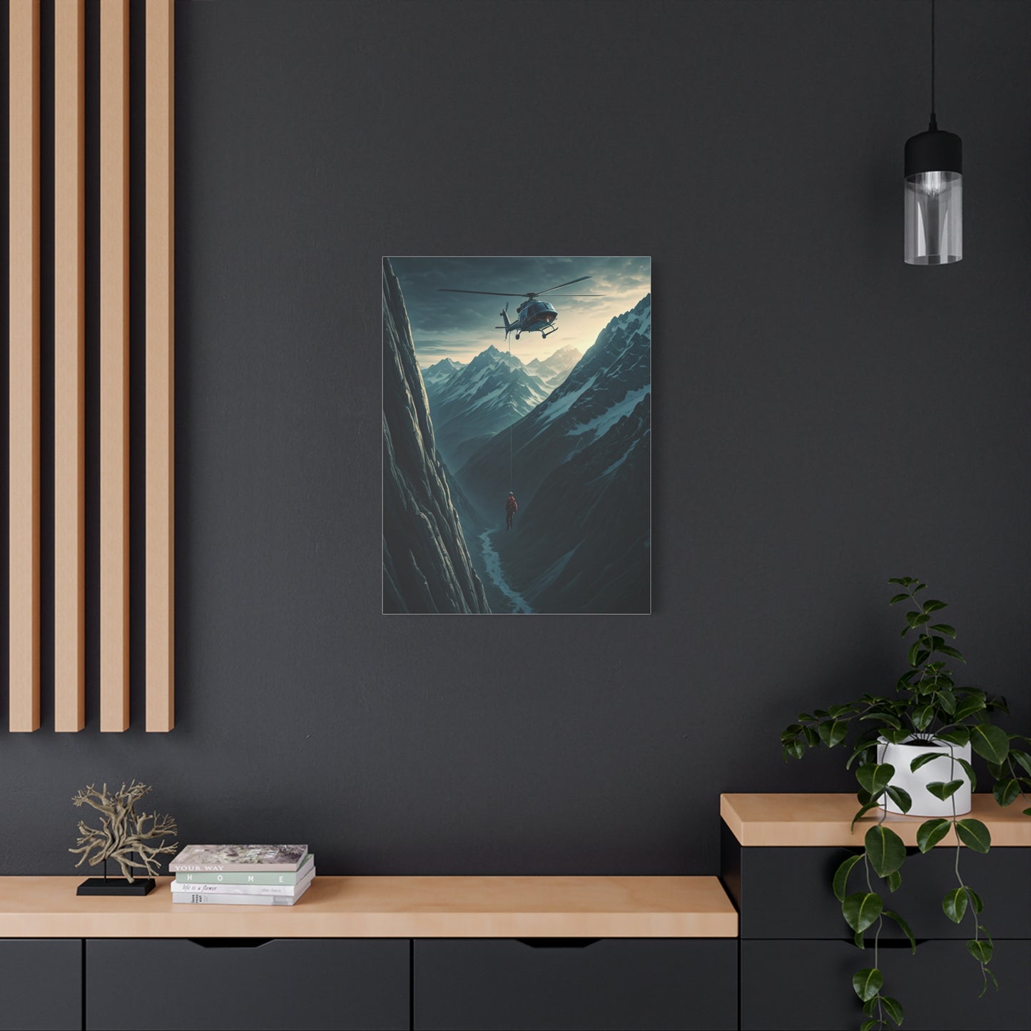 Helicopter Mountain Rescue Flight Wall Art & Canvas Prints