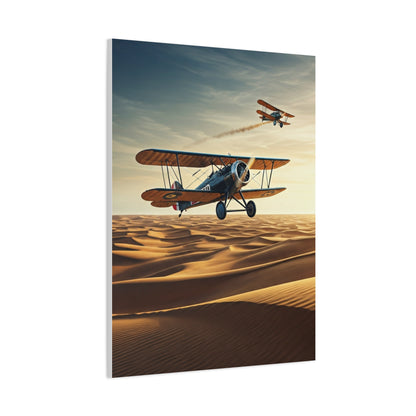 Desert Dawn Biplane Adventure Wall Art & Canvas Prints
