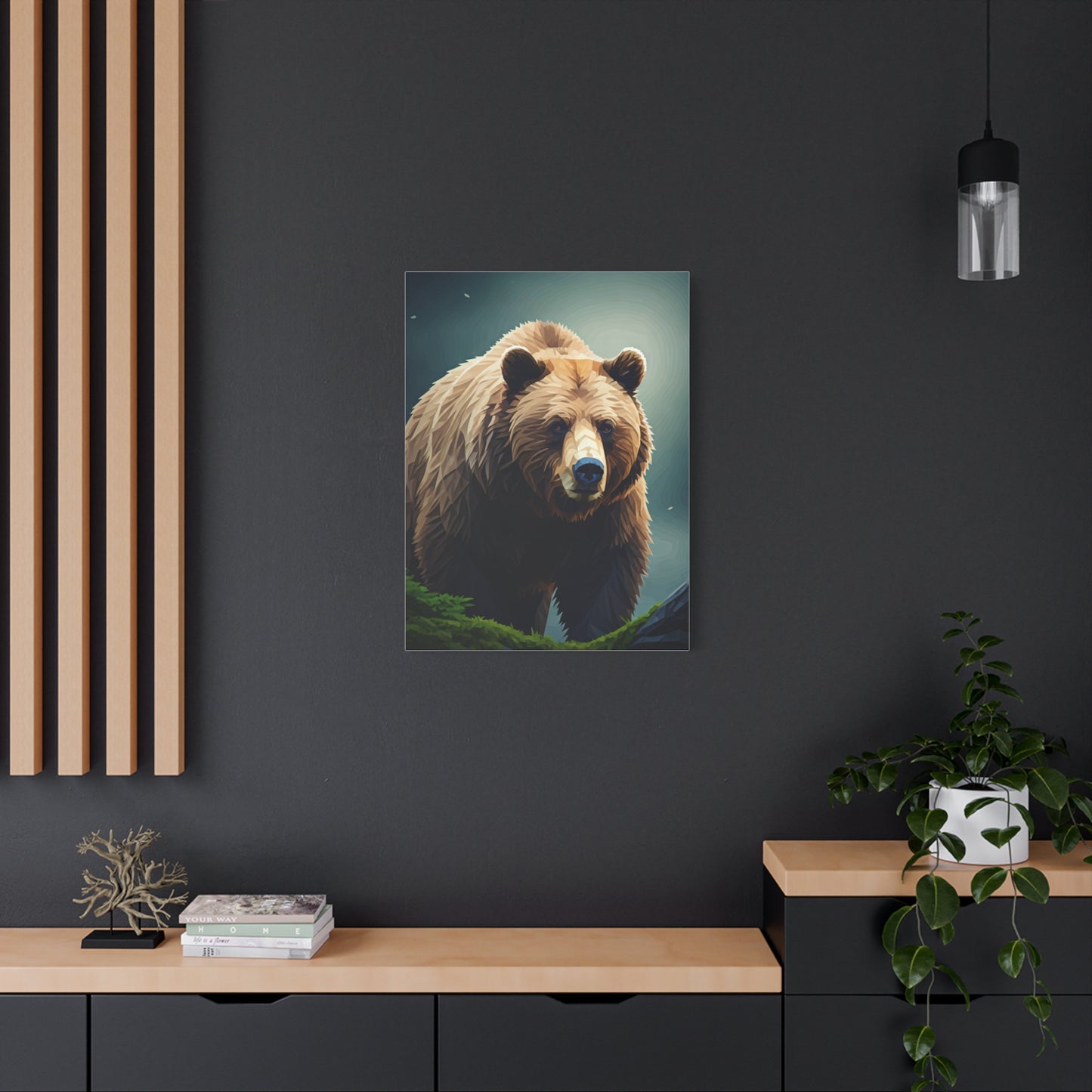 Golden-Toned Bear Portrait Wall Art & Canvas Prints