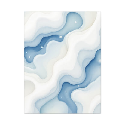 Flowing Blue Marble Waves Wall Art & Canvas Prints