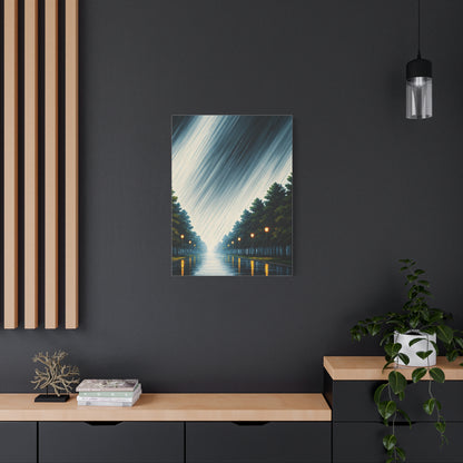 Night Avenue Light Flow Wall Art & Canvas Prints