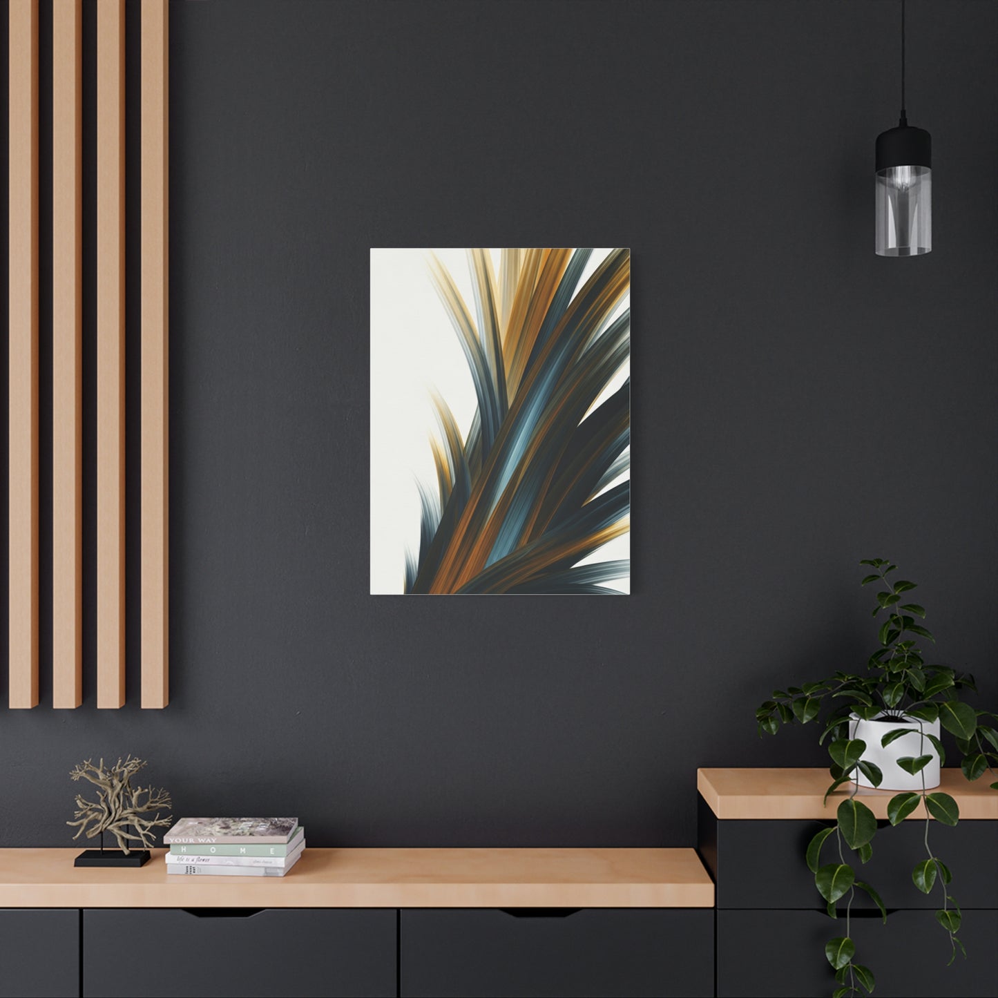 Blue and Gold Abstract Motion Wall Art & Canvas Prints