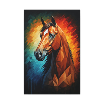 Geometric Spectrum Horse Portrait Wall Art & Canvas Prints