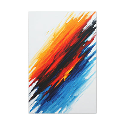 Expressive Red and Blue Abstract Wall Art & Canvas Prints