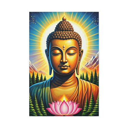 Radiant Buddha with Lotus Bloom Wall Art & Canvas Prints