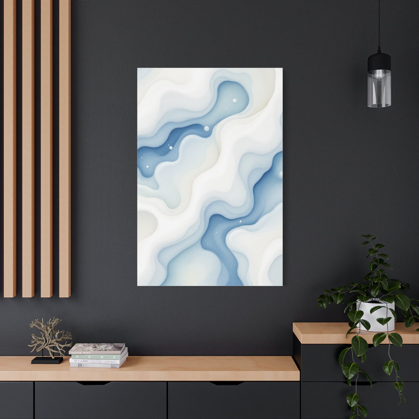 Flowing Blue Marble Waves Wall Art & Canvas Prints