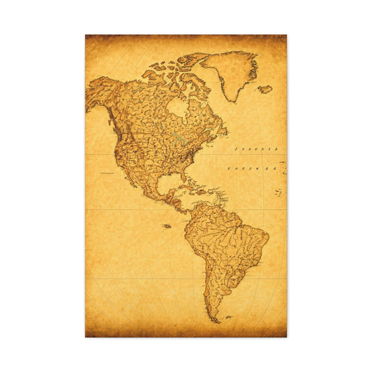 Decorative Double Hemisphere World Map Wall Art & Canvas Prints