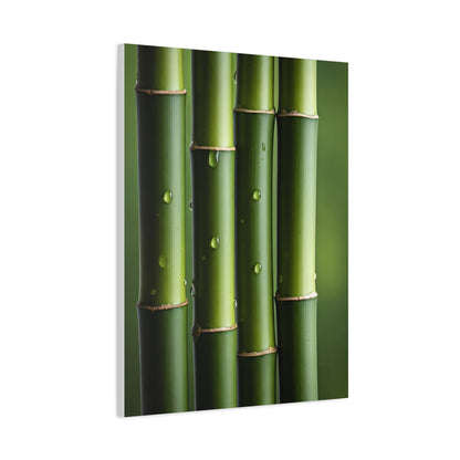 Green Bamboo Stalks Natural Zen Wall Art & Canvas Prints