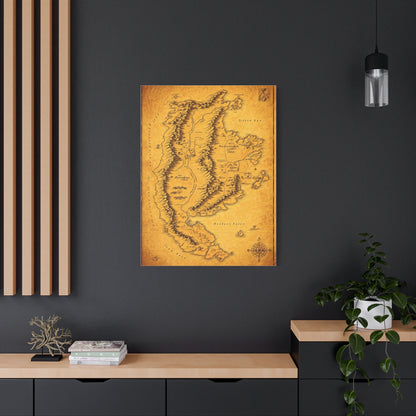 Desert Horizon World Map Adventure Wall Art & Canvas Prints