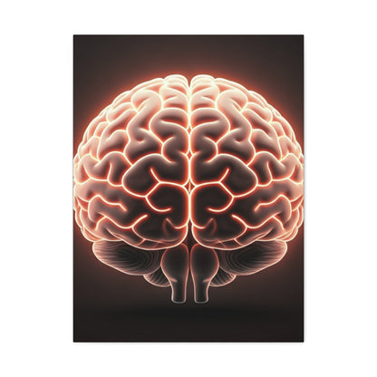 Illuminated Human Brain Wall Art & Canvas Prints